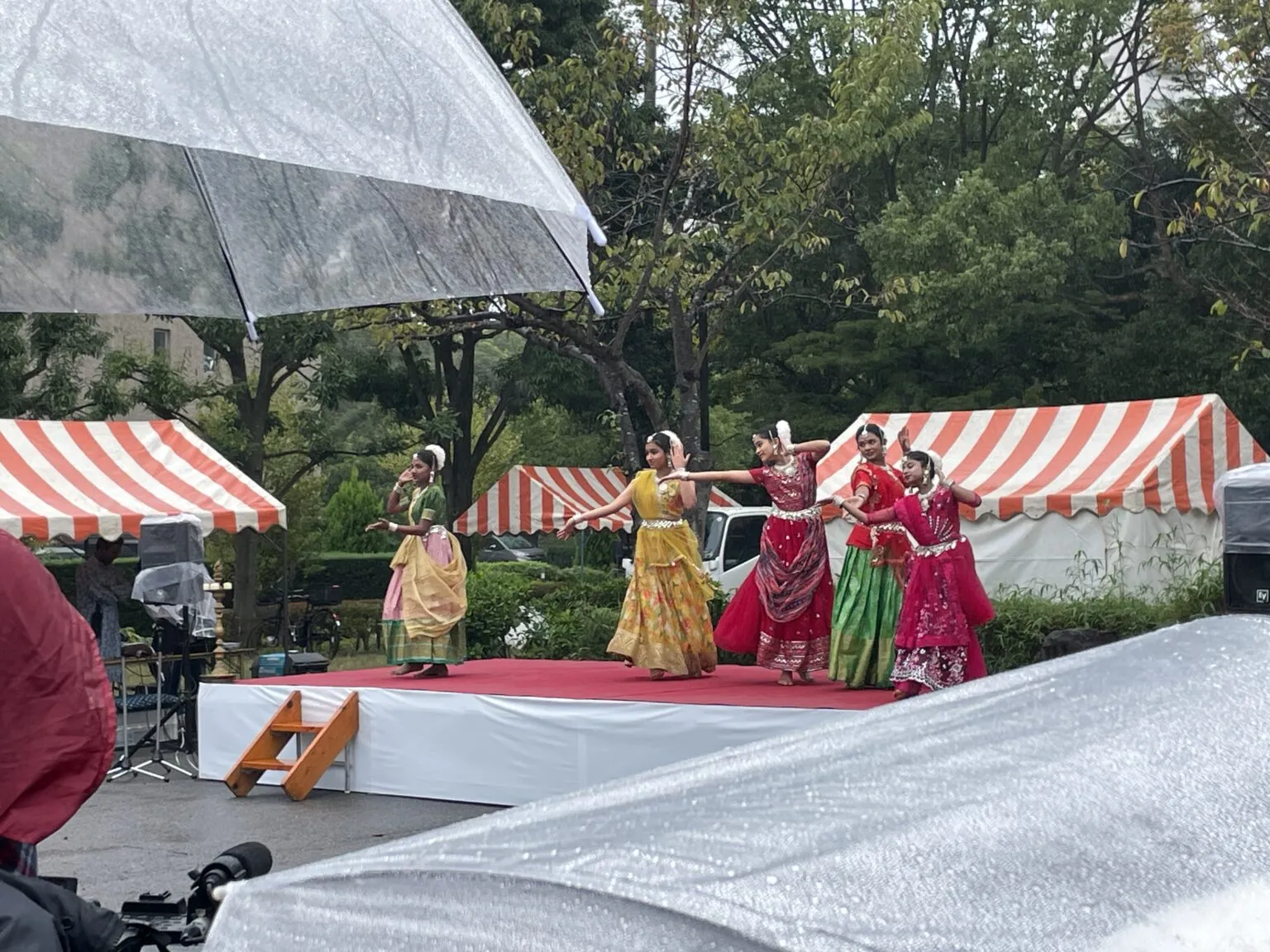 インド伝統舞踊や音楽などのパフォーマンスが次々展開されるステージ。